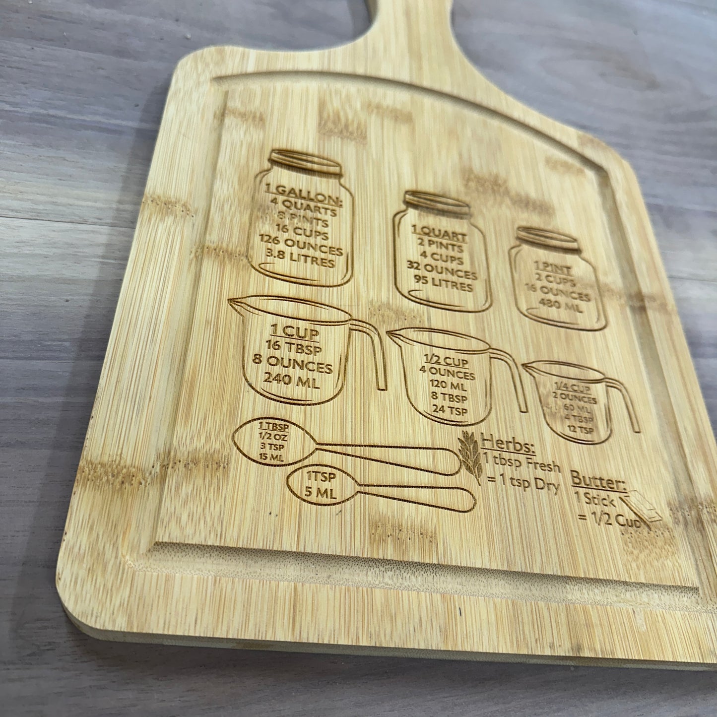 Kitchen Conversions - Bamboo Paddle Board 15.5x9